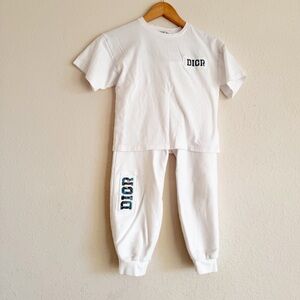 Dior Kids White Two Piece Set Size 6